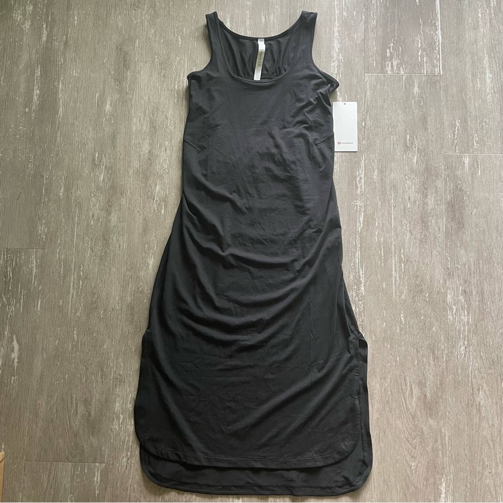 Lululemon Pima Cotton Open-Back Midi Dress - Black - Picture 3 of 7